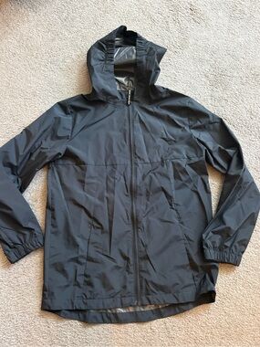 Boys (Cat & Jack) Black Hooded Lightweight Rain Jacket -  XL